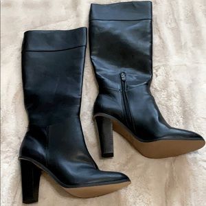 Black high heel boots